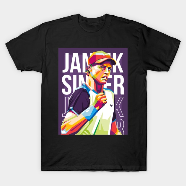 jannik sinner T-Shirt by cool pop art house